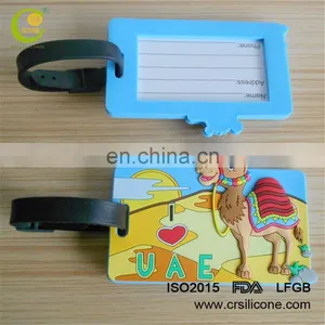 Factory Direct Sale Custom Eco-Friendly Pvc Baggage Tags Silicone Luggage Tag thumbnail-1