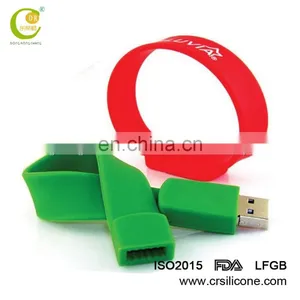 Top Selling Custom Oem Silicone Wristband Eco-Friendly New Design Silicone Usb Bracelet thumbnail-4