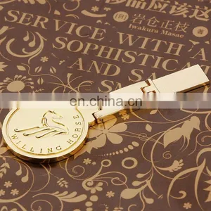 Custom Metal Simple Logo Plating Gold Computer Accessory thumbnail-1