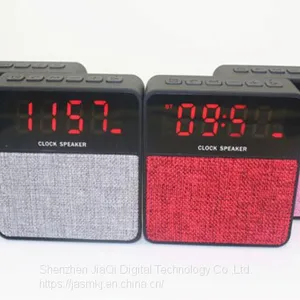 T1 New Mesh Gift Bluetooth Stereo Portable Wireless Band Time Alarm Clock TF Card Mini Bluetooth Speaker thumbnail-4