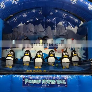 Inflatable Penguin Hover Ball Shooting Game Hovering Ball Target Shooting Knock Me Out thumbnail-6
