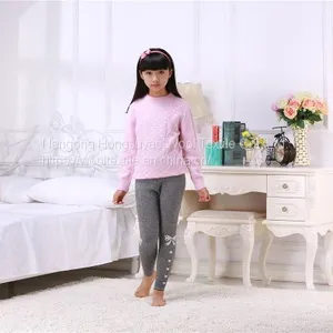 Hot Popular Jacquard Lovely Cartoon Bow Children Girl Gray Color Cotton Comfortable Sports Footless Tights thumbnail-2