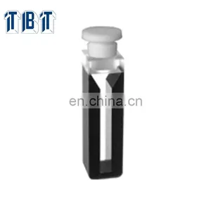 Quartz Cuvettes For Spectrophotometer ES Quartz Glass Semi Micro Cell With Black Walls and With Lids thumbnail-2