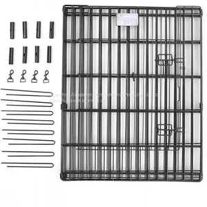 Chain Button Homes for Pets Folding Metal Carriers Cage Dog Metal Pet for Sale thumbnail-2