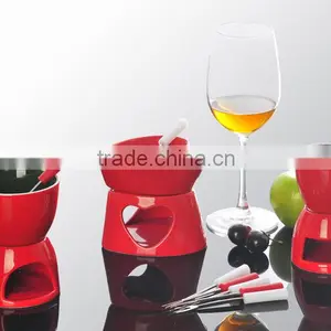 2016mini China Supplier Ceramic Chocolate Fondue Set thumbnail-1
