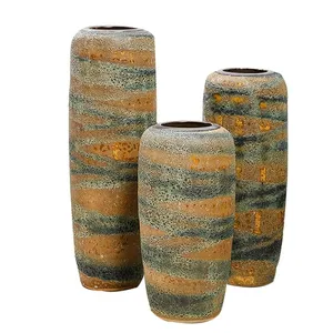High Temperature Fambe Classical Style Jingdezhen Ceramic Flower Vase For Living Room Decor thumbnail-5