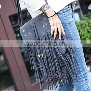 C88894A New Fashion Lady Winter Tassel Suede Shoulder Bag Woman Bags Fashion Bag thumbnail-2