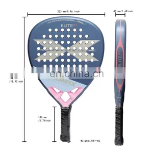 2023 New Custom Padel Racket 3k 12k 18k Carbon Fiber Padel Racket Tennis Paddle Rackets thumbnail-1