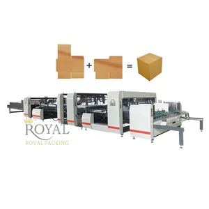 High Speed Two Piece Folder Gluer Machine for Making Carton Box thumbnail-1