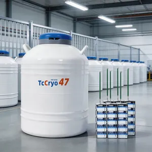 Indonesia TcCryo 47L Liquid Nitrogen Storage Tank for Laboratory-dewar Tank 750 2.0ml Cryovials thumbnail-1