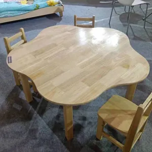 Special Desks and Chairs for Kindergartens, Children's Solid Wood Desks and Chairs, Montessori Teaching Aids, Wooden Early Education Writing Desks for Babies thumbnail-3