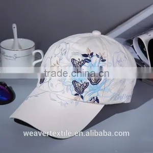 Fshion BUTTERFLY FLOWERS Cotton Embroidery Baseball Caps thumbnail-5