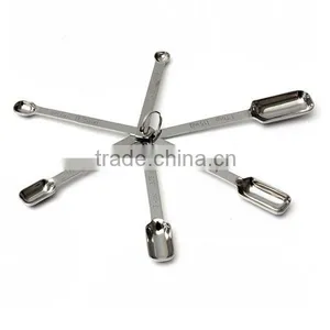 Manufacturer High Quality Stainless Steel Square Head Measuring Spoons Set of 6 Coffee Measuring Spoon Set thumbnail-5