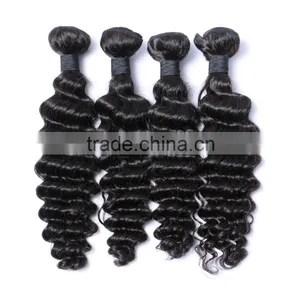 8A Natural Black 100% Virgin Deep Wave Malaysian Hair Bundles Supplier's Choice thumbnail-1