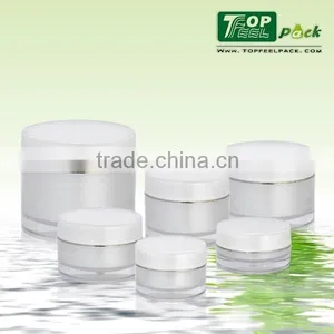 2015 Popular Acrylic Plastic Cream Jar With Screw Top Lid 15g 30g 50g 80g 100g 200g thumbnail-1
