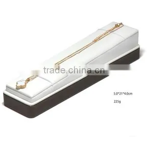 AN138 ANPHY Single Brown Pu-leather Base Show Necklace Drop Pendants Jewelry Stand Holder Display Stock White 5*21*4cm 225g thumbnail-1