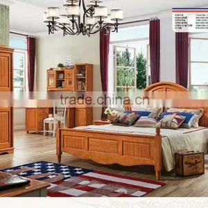 American Solid Wood Child Bed Room Furniture Bedroom Set A2602-2603 thumbnail-1