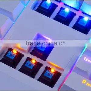 7 Multi-color Illuminated LED Backlit USB Wired Professional Multimedia Gaming Keyboard for PC thumbnail-4