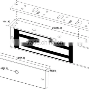 Single Door 12V/24V 1100Lbs , 500Kgs Single Door Electromagnetic Lock thumbnail-3