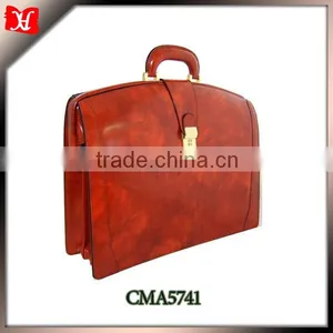 Famous Branded Designed Men's Briefcase, Large Leather Briefcase, Unique Leather Briefcase thumbnail-1