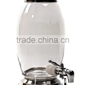 Glass Honey Jar With Faucet, Spigot Jars for Honey, Footed Glass Jar With Lid for Honey and Liquids, Glass Honey Dispensers thumbnail-2