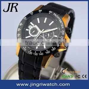 Top Quality Leather Watch Men Stainless Steel Back Water Resistant Watch for Vogue Watch Men Japan Movt Watches thumbnail-2
