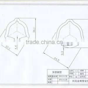 36.1*4.4+43.4*3.3 Triangular Seamless Steel Tube and Pipe(cutting Service) thumbnail-2