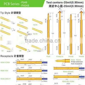 P048/PH048/P030/P035/PH035 0.68mm Thimble 4 Claw Type Spring Loaded Pogo Probe Testing Pins thumbnail-6