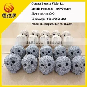 Cheap Mini Size Granite Stone Garden Ornaments Owl thumbnail-1