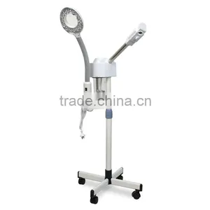 Adjustable 2in1 Aromatherapy Facial Steamer Rolling Base Multifunctional And 5 Diopter LED Magnifying Lamp 15X thumbnail-1