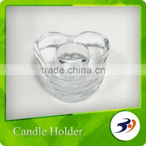 Clear Glass Candle Holder Stem With Lid thumbnail-1