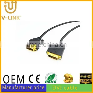 Gold Plated Connector CCS/BC/TC M to M Dvi to av Adapter 24+1 Wrapped PVC thumbnail-1