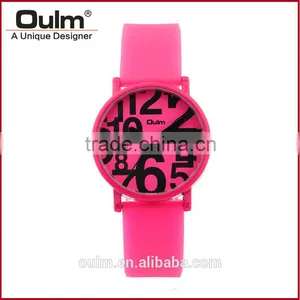 Oulm Big Number Watch, Multi Color Watches, Cheap Custom Logo Watches thumbnail-1