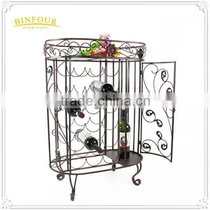 China Factory Retail Display Racks Metal Wine Rack Metal Glass Display Shelf thumbnail-4
