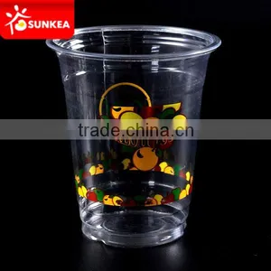 Branded Disposable Clear Plastic Cups, Custom PET Plastic Cold Cups With Flat Lids thumbnail-6