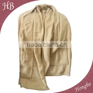 Fleece Shawl Scarf With Pocket thumbnail-1
