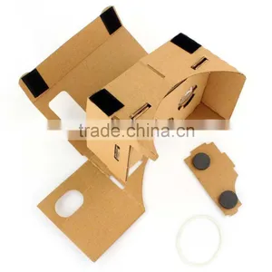 High Quality DIY Magnet Google Cardboard Virtual Reality VR Mobile Phone 3D Viewing Glasses For 5.0" Screen Google VR 3D Glasses thumbnail-4