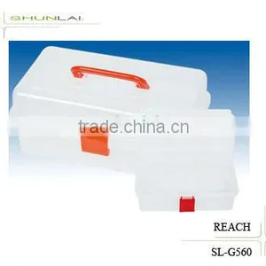 Transprent Tool Box With Tray,Hot Sale Equipment Toolbox, Easy Carry Handle Toolbox SL-G560 thumbnail-1
