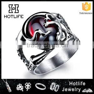 Latest Fashion Antique Stainless Steel Anchor Design Gey Men Ring thumbnail-1