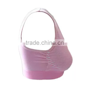 Ladies Orignal One PIece Plus Size Yogawear Seamless Compresssion Stripes Crossfit Sports Bra thumbnail-3