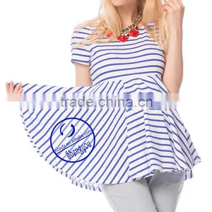 Custom 100% Cotton Jersey Yarn Dyed Maternity Clothing thumbnail-5