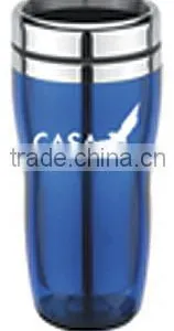 2014 Hot Sale High Quality Double Wall Stainless Steel Plastic Insulated Double Walled Coffee Mugs thumbnail-1