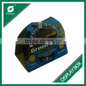 CUSTOM PRINT C FLIUTE CORRUGATED DISPLAY CARTONS PAPERBOARD FLAT SHIPPING CARRIERS WITH HANDLES thumbnail-4
