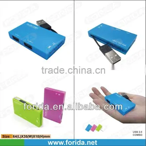 2 Port USB 2.0 Hub & SD/TF Card Reader, Usb Combo thumbnail-1
