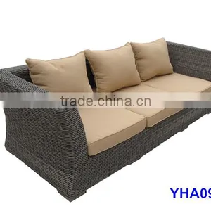 LOW PRICE ALUMINIUM THREE SEAT CHAIR FURNITURE RATTAN thumbnail-1