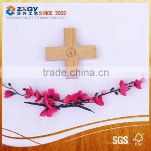 Large Unfinished Natural Wood Cross Charms thumbnail-1