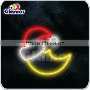 2D Christmas Hat Santa Claus Slide Decorative LED Christmas Motif Light thumbnail-1