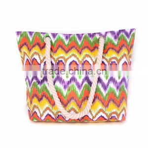 Hot Selling Vintage Canvas Beach Tote Bag thumbnail-2
