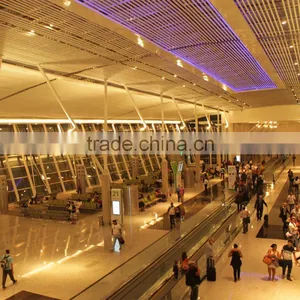 Used In Brasilia International Airport Commercial Suspended Ceiling Aluminum Round Pipe Ceiling thumbnail-3