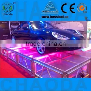 Hot Sale Cheap CE ,SGS, TUV Cetificited 1.22*1.22m or 1.22m*2.44m Aluminum Wedding Party Glass Acrylic Stage Quality Choice thumbnail-5
